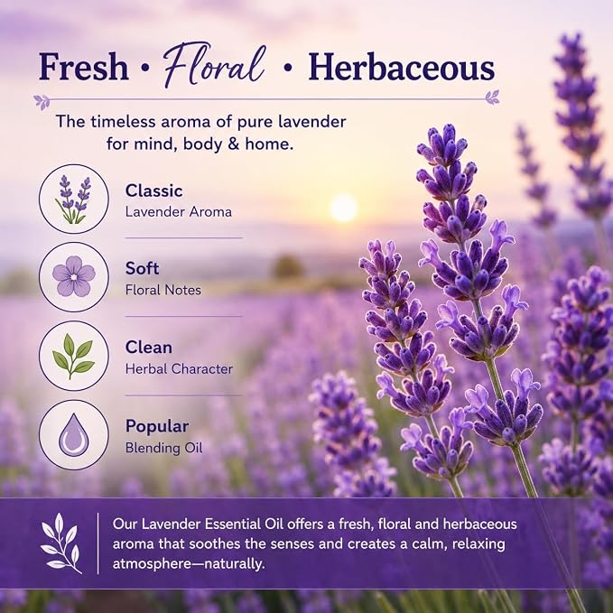 GreenHealth Lavender Essential Oil – 8 fl oz (237 ml) – Aluminum Bottle w/Plug Cap – Lavender Oil for Diffuser, Aromatherapy, Soap Making, Candles & DIY
