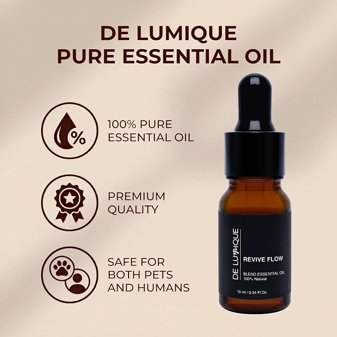Calming Essential Oil Blend, 100% Natural Aromatherapy Grade, 10ml / 0.34 Fl Oz (Revive Flow)
