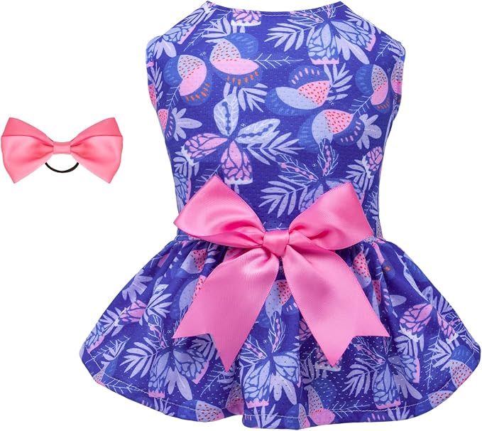 CuteBone Dog Mesh Dress Puppy Sundress Pet Outfit Summer Fashion for Small Dogs Girl Cat Clothes