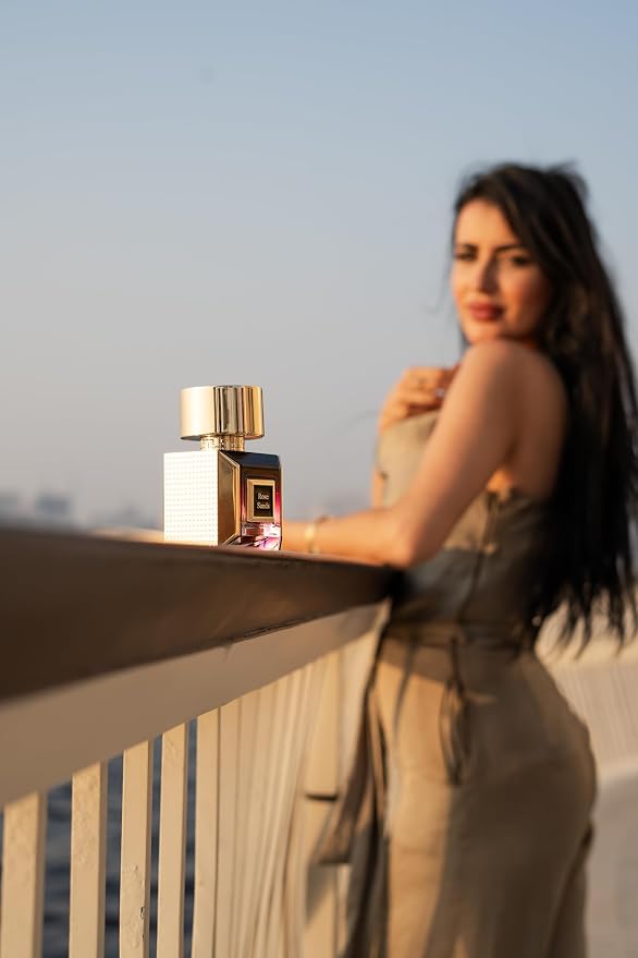 KORBAJ PARFUMS Rose Sands - Arabian Perfume for Women, Luxurious Extrait de Parfums Gourmand Scent with Caramel, Milk - Honey, Tonka Bean - White Musk, Vanilla Perfume 100ml