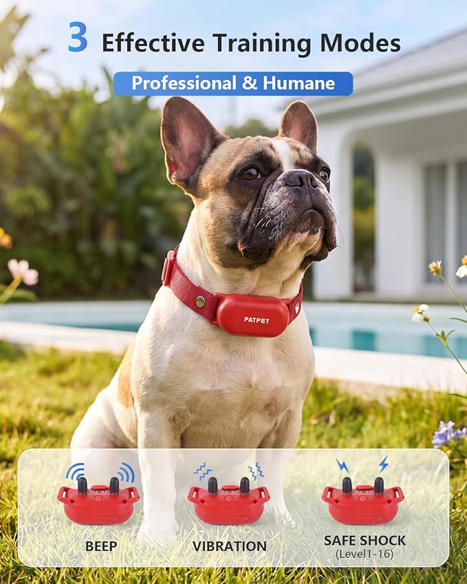 PATPET Dog Shock Collar with Remote Control - 4000FT Safe Training Collar