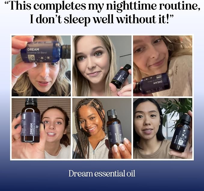 Sleep Essential Oil Blend for Diffuser - Dream Essential Oils for Diffusers | Aromatherapy and Relaxation with Clary Sage Ylang-Ylang Roman Chamomile and Lavender for Sleep Time Support (1 Fl Oz)