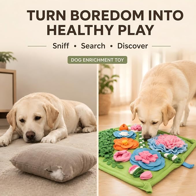 Snuffle Mat for Dogs, Interactive Dog Puzzle Toy & Slow Feeder