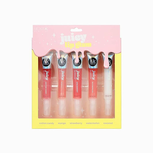 NICKA K NEW YORK Juicy Lip Glam, Lip Shimmer, Vibrant, Brilliant Sparkle, Weightless Shimmery Lip Gloss (Juicy Lip Glam)