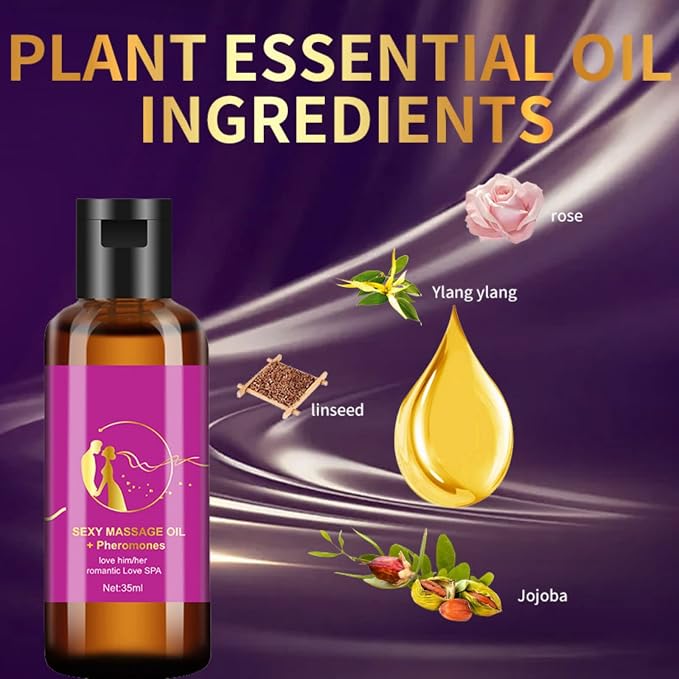 Pheromones Massage Oil Lover Spa for Women and Men Oil, Massage Oil for Couples, Sex Love Him/Her Romantic Oil 1.18 Fl oz Sample (1)