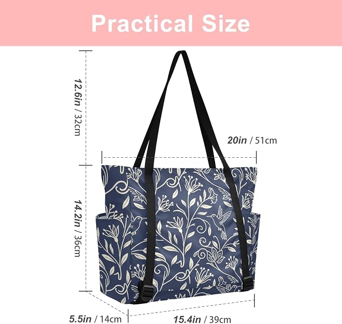 MCHIVER Yoga Bag for Women Men Large Yoga Mat Bag with Adjustable Strap Workout Bags Totes for Pilates Yoga Travel