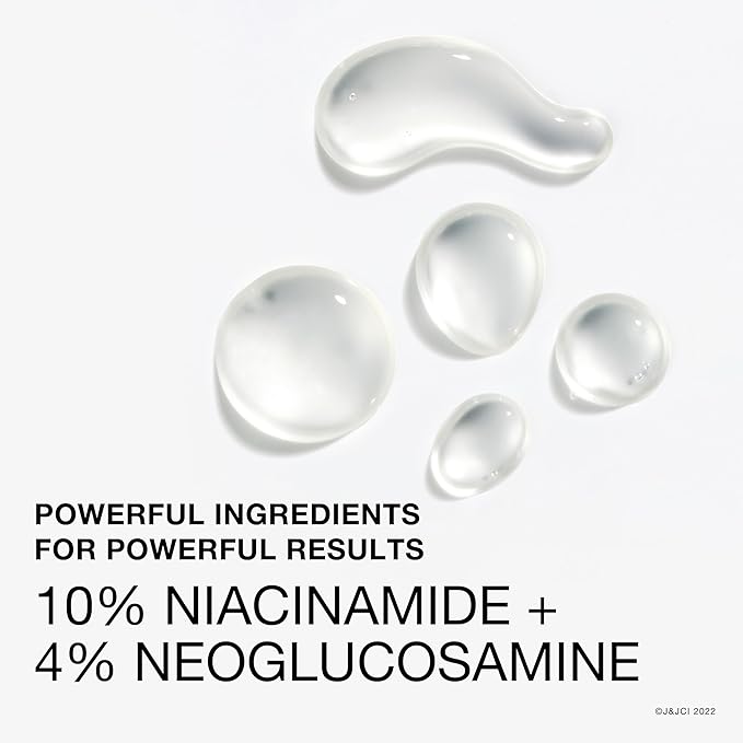 Neutrogena Stubborn Texture Resurfacing Serum With 10% Niacinamide & 4% Neoglucosamine designed for Acne-Prone, Improves Uneven Skin Tone & Refines Texture, Fragrance-Free, 1 fl. oz