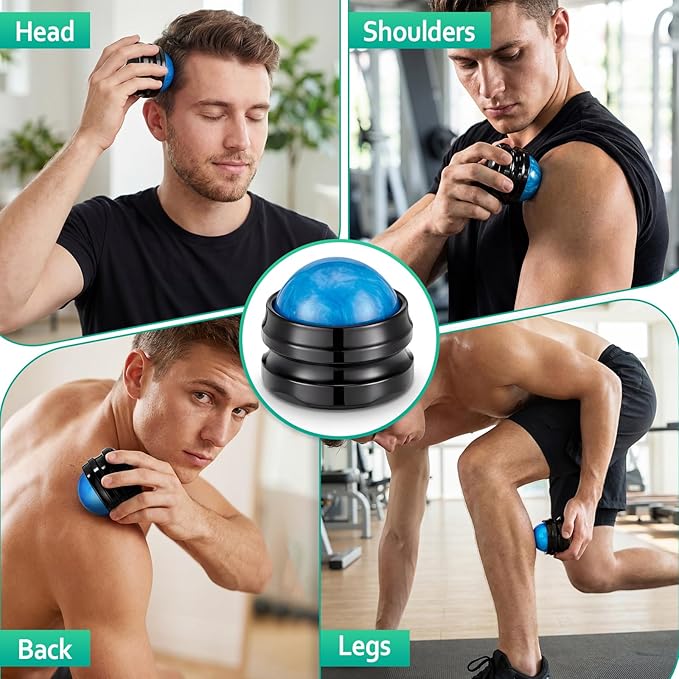 6 Pcs Massage Roller Ball Bulk Handheld Manual Roller Massager Drawstring Cotton Bag Handheld Relax Tool Sore Muscles Joint Pain Relief Relaxing Full Body