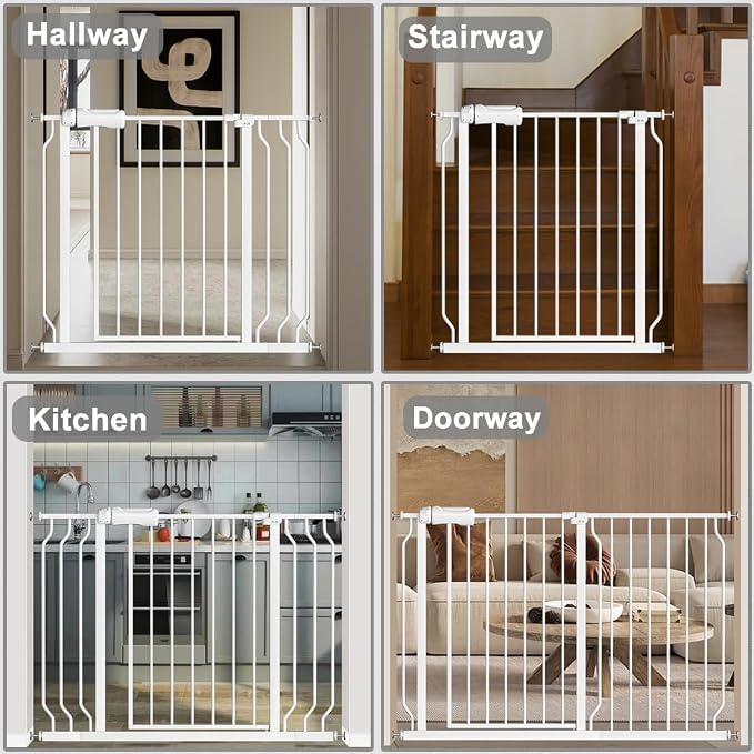 Fairy Baby 29-34 Inch Extra Wide Baby Gates for Doorways Stairs Hallway