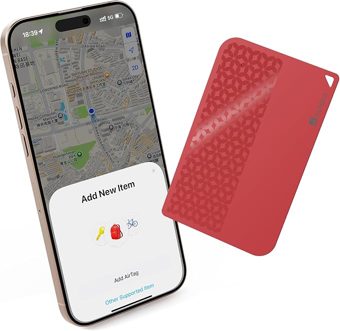 2026 Apple MFi Certified Wallet Tracker Smart Card for Find My iPhone Ultra Thin Air Tracker Tag for Travel, 5 Years+ Staying Power, IP69 Waterproof, Key Finder & Item Locator for Keys, Bags, Passport