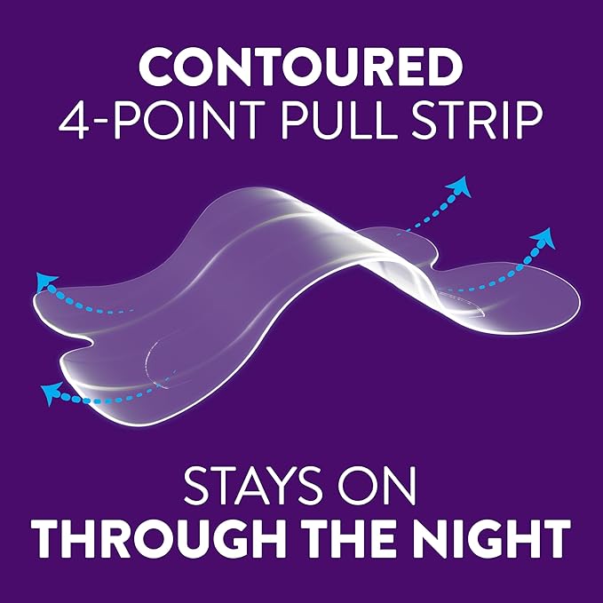 ZzzQuil Sleep Nasal Strips, Clear Nasal Strips, Snoring Relief from Nasal Congestion, Works Instantly, Reduces Nasal Congestion for Less Snoring and Better Sleep, Drug Free, 52 Nasal Strips