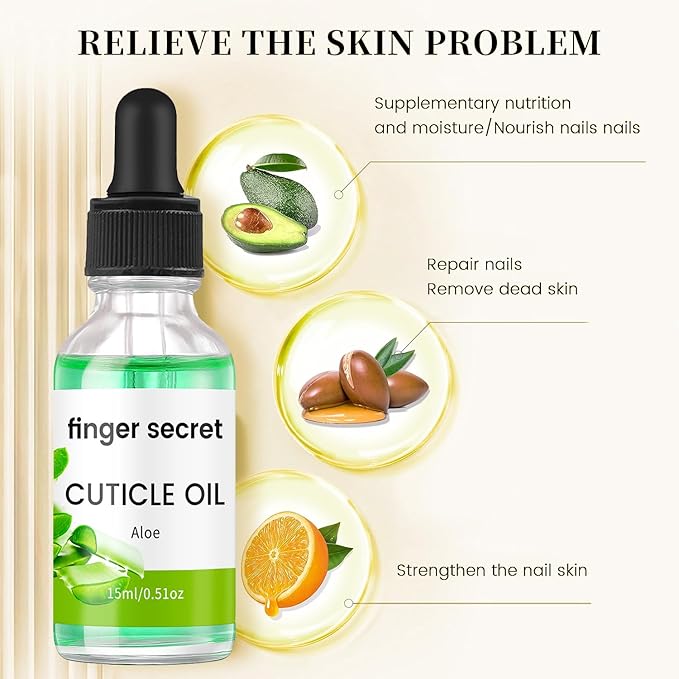 Cuticle Nail Oil,Nail Cuticle Oil for Moisturizes&Strength Nails,Natural Cuticle Oils for Nails with Vitamin E,15ml Aloe CutiCle Oils for Nails Skin Care Treatment