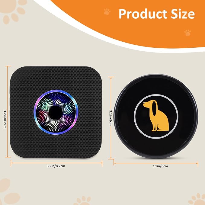 Ownpets Wireless Dog Doorbell 1000Ft 55 Melodies Dual Button