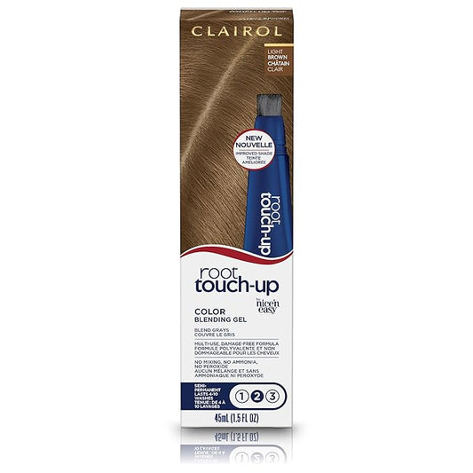 Clairol Root Touch-Up Semi-Permanent Hair Color Blending Gel, 6 Light Brown, Pack of 1