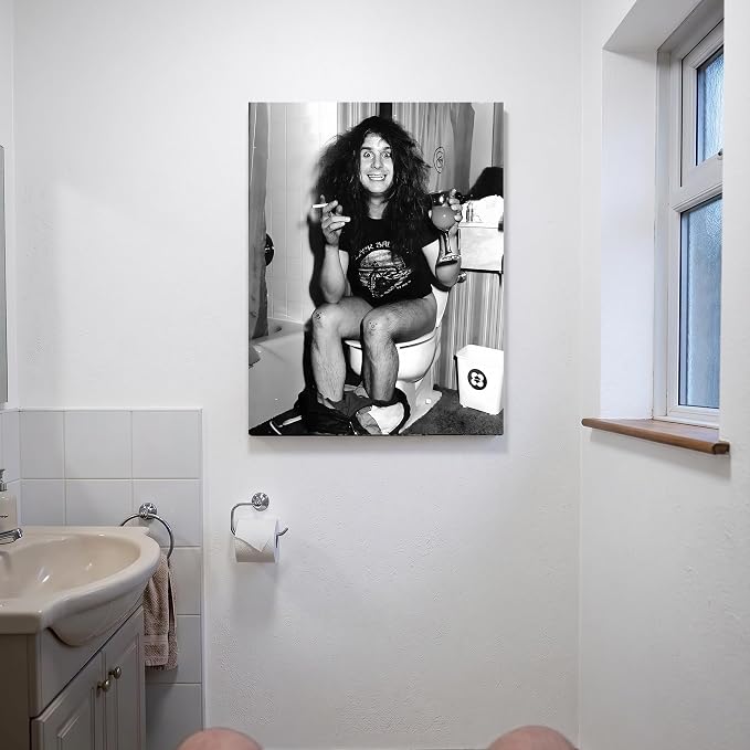 Funny Bathroom Canvas Wall Art, Hilarious Toilet Paper Canvas Print, Bathroom Comedy Humor Decor, Modern Wall Artwork, Toilet Poster Print Gag Gift for Home, Guest Bath, or Office (Humor Style-10, 16"L x 20"W)
