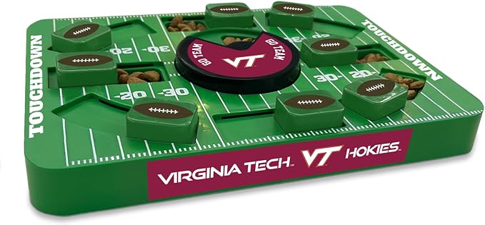 Pets First NCAA Virginia TECH Large Puzzle Toy, Dog Puzzle Treat Toy, New Large Size, Interactive Dog Treat Toy, Dog Slow Feeding Toy