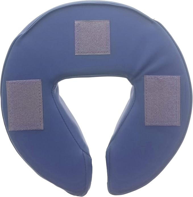 Royal Massage Universal Memory Foam Face Cradle Cushion for Massage Tables – Ergonomic U-Shaped Headrest Pillow with Soft, Easy-Clean PU Leather – Spa & Salon Replacement (Navy Blue)