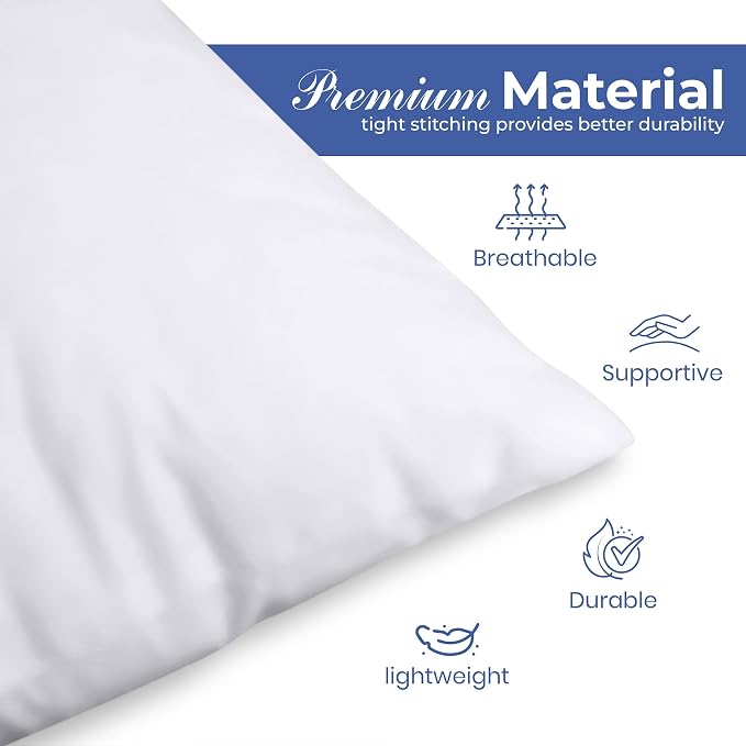 Utopia Bedding Throw Pillows, 14x22 Pillow Inserts, Pack of 1, White | Down Alternative Throw Pillow Inserts, Couch Pillows for Indoor Decor, Plush & Supportive, Decorative Cushion for Sofa, White