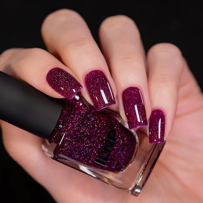 ILNP Honeymoon - Juicy Deep Berry Holographic Jelly Nail Polish