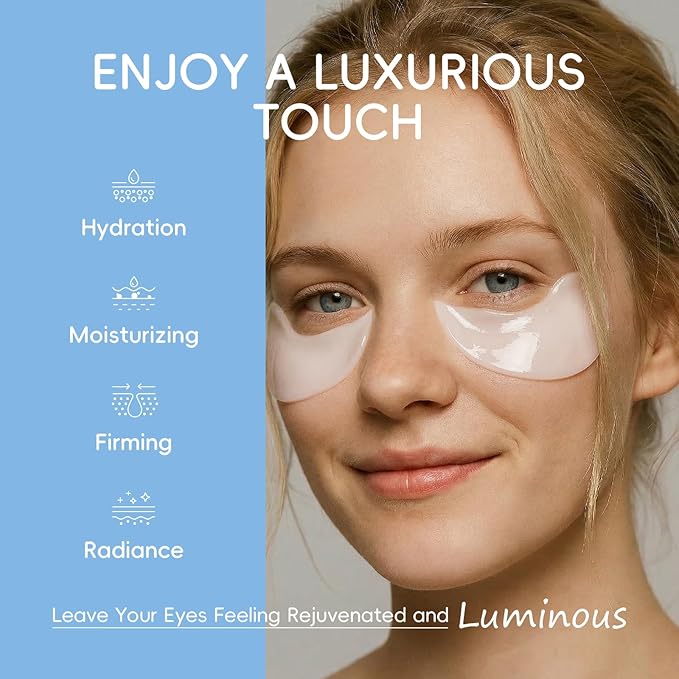 AKARY Milk Under Eye Patches 60PCS, for Dullness, Fine Lines & Dryness, Hydrating Eye Pads with Hyaluronic Acid, Firming & Nourishing, Enhance Elasticity, Radiant Glow, Mask Skincare for Women & Men