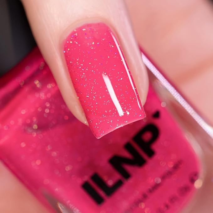 ILNP Gummy Bear - Vibrant Pink Holographic Jelly Nail Polish