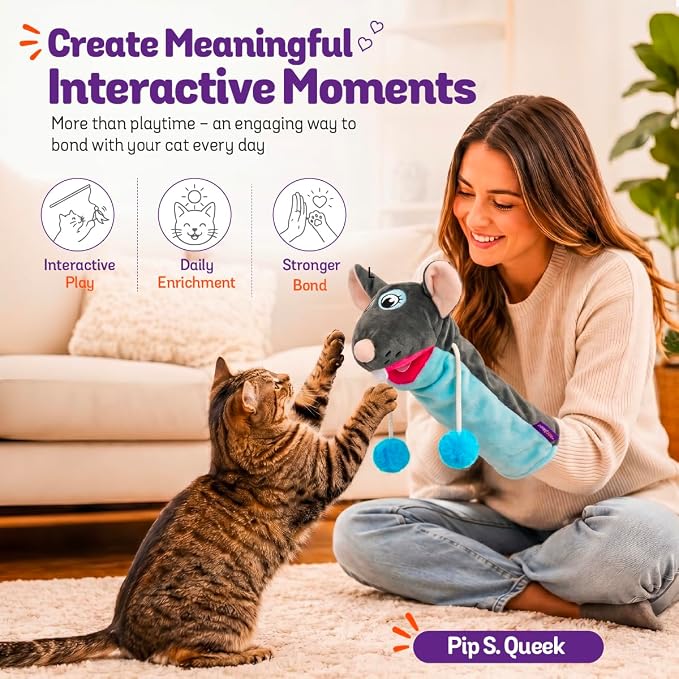 Meow Mitt Wearable Cat Wrestling Glove Puppet - Mouse