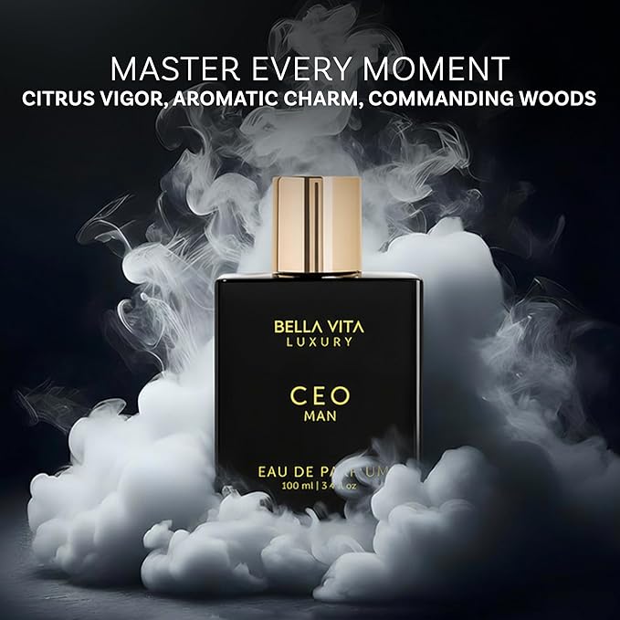 Bellavita Luxury CEO MAN Eau de Parfum | 100 ml (3.4 fl.oz.) | Perfume for Men | Mandarin, Lemon, Lavender, and Vetiver Notes | Long Lasting Men's Fragrance