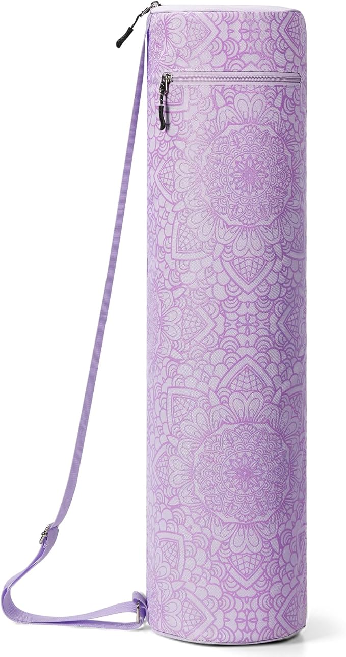 Gonex Yoga Mat Bag, Yoga Mat Carrier Full-Zip Exercise Yoga Mat Carry Bag for Women Men with 2 Multi-Functional Storage Cargo Pockets Extra Wide Adjustable Shoulder Strap
