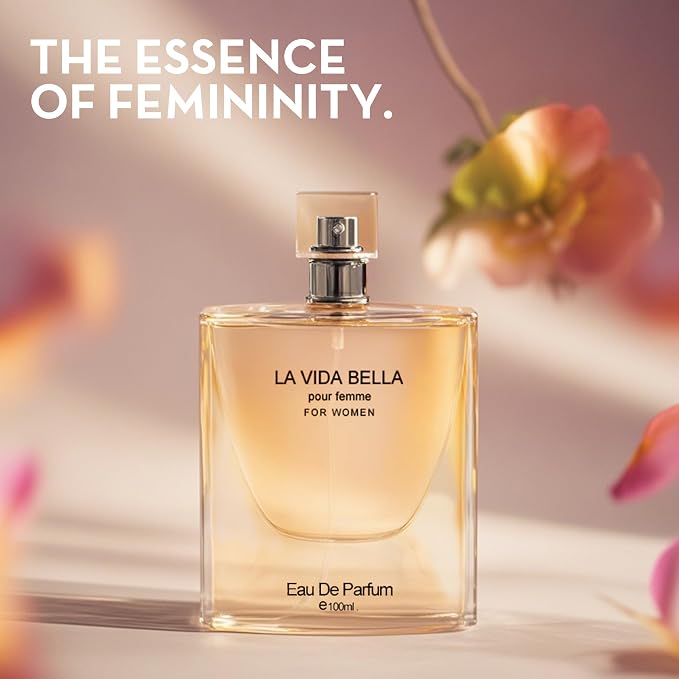 A CENTER La Vida Bella &Extrail Perfume Set for Women - Floral Fragrance Gift Set with Coconut,Vanilla,Patchouli,Floral & Sweet | 3.4 Fl Oz Each Women Perfume Set
