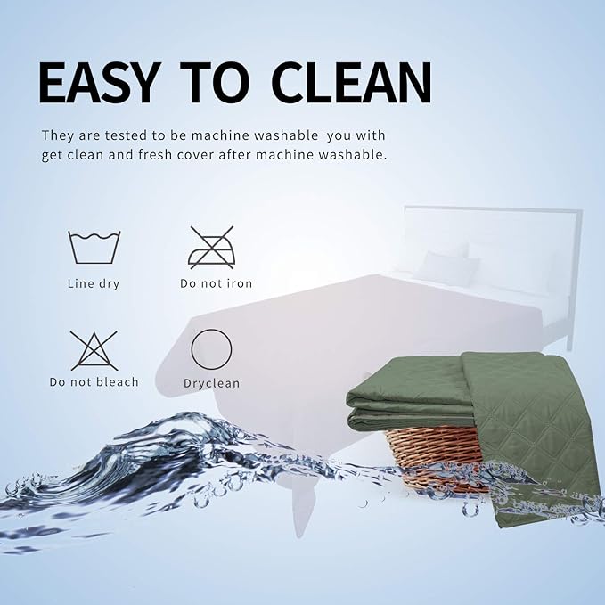 Easy-Going Waterproof Dog Bed Cover, Non-Slip Pet Blanket, 52x82in | Greyish Green, Leakproof Couch Cover, Machine Washable Furniture Mattress Protector, Soft Sofa Mat For Dogs, Pet Friendly