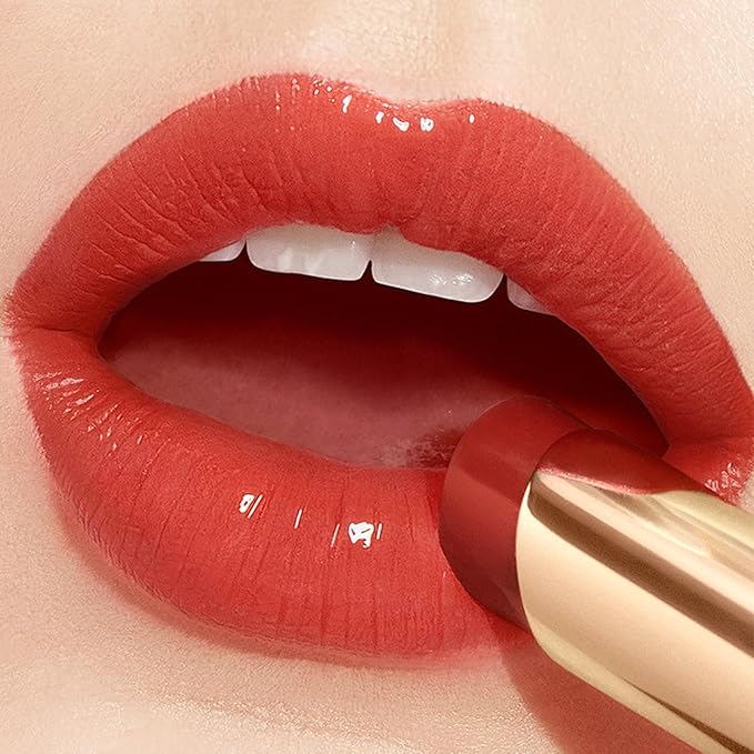 CARSLAN Flood Kissed Lipstick, Hydrating Lip Color Makeup, Natural Lip Gloss Finish with Hyaluronic Acid Formula, Shiny, Smooth, W01