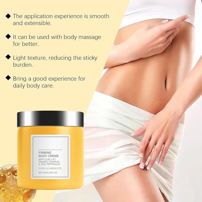 Champagne Lift Firming Body Cream, with Pink Pepperslim for Nourishes Skin Lift Firming Hydrating Cream (Coconut)
