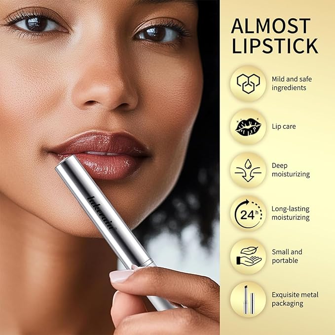 Lipstick for Women, Natural Glossy Pink Lips Balm, Nourishing and Hydrating Lip Gloss for All Skin Tones (black)
