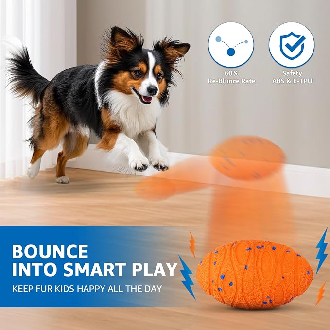 Dolita Interactive Dog Toy 2 Modes Tough Chewers Dog Ball, Smart Automatic Rolling Ball, E-TPU Material for Aggressive Chewers, Large/Medium Dogs