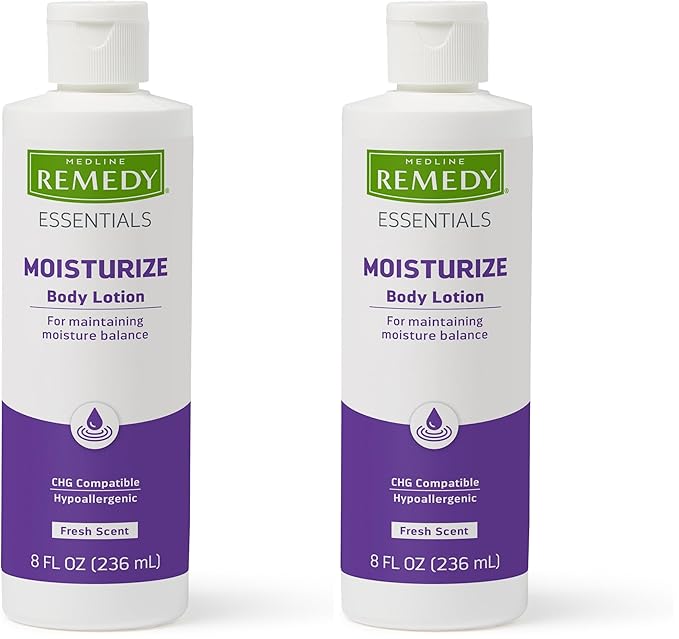 Medline Soothe & Cool Moisturizing Body Lotion, 8-oz Flip-Top Bottle, Scented, 1 Count (Pack of 2)