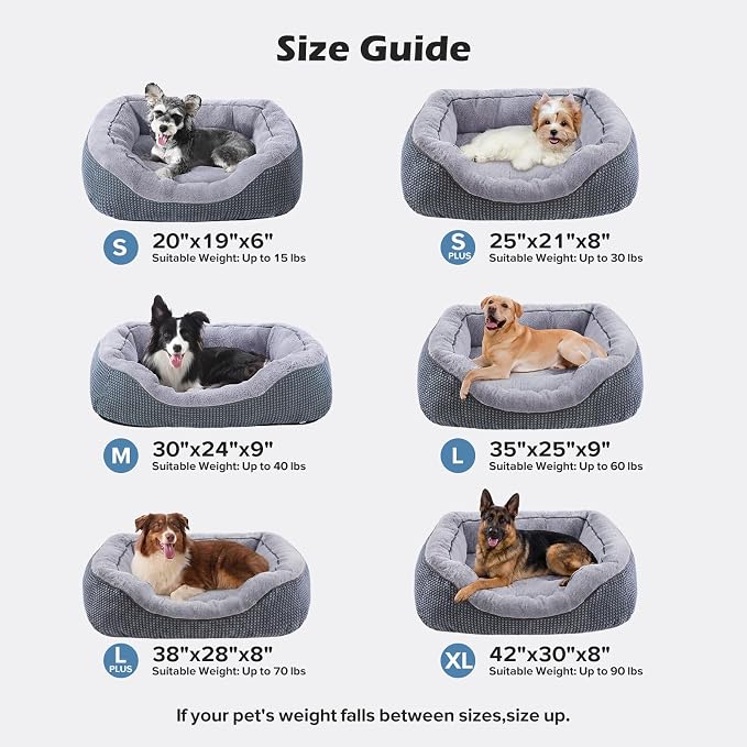 XL Dog Beds Large Sized Dog, Washable Orthopedic Warming Soft Sleeping Durable with Anti-Slip Bottom
