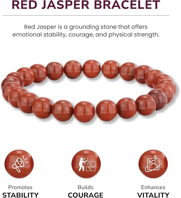 Crystal Vibe 8mm Beaded Bracelets For Women Men - Healing Crystal Bracelet - Adjustable Size