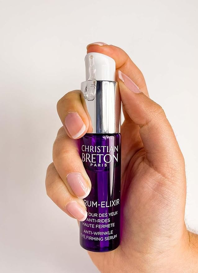 Christian Breton SÉRUM-ELIXIR - Hydrating & Firming Under Eye Serum for Smoothing Under Eyes - Hyaluronic Acid, Squalene & Peptides - Ophthalmologist Tested, Made in France - 15 ml / 0.45 oz
