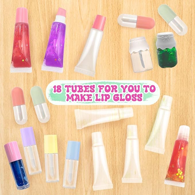 Lip Gloss Making Kit, 70PCS Diy Lip Gloss Kit, Beginner Lip Gloss Set, Make Your Own Lip Gloss Kit, Glitter Lip Gloss, Lip Gloss Kit for Girls, Lipgloss Sets for Girls Gifts