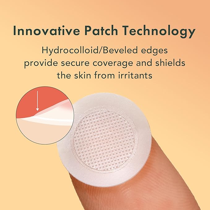 Rael Pimple Patches, Miracle Microcrystal Vitamin C Dark Spot Cover - Hydrocolloid Patch with Glutathione and Niacinamide, Korean Skin Care (9 Count)