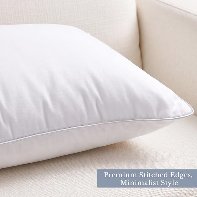 Leeden 12x16 Pillow Inserts Set of 2-12 Inch Square Throw Pillow Insert, Soft Fluffy Decorative Cushion Inserts for Couch Bed, White Pillow Insert Pair