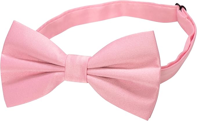JEMYGINS Solid Color Pre-tied Bow Tie Adjustable Bowtie for Men