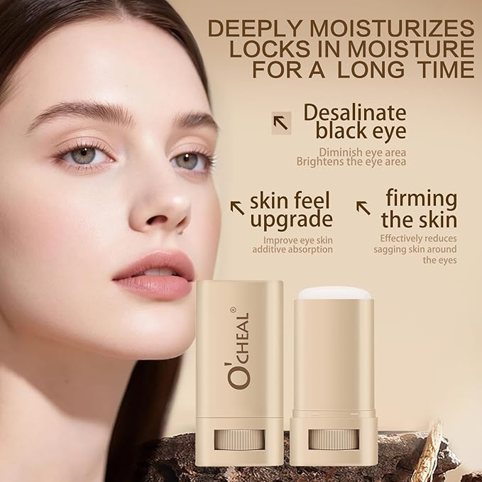 O'CHEAL Eye Serum Stick, Hydrating, Nourishing, Brightens, Tightens, Reduces Dark Circles & Eyes Pigmentation, Improves Dullness, Bags Remover Under Eye Cream, Lifts and Firms Skin, Easy to Absorb
