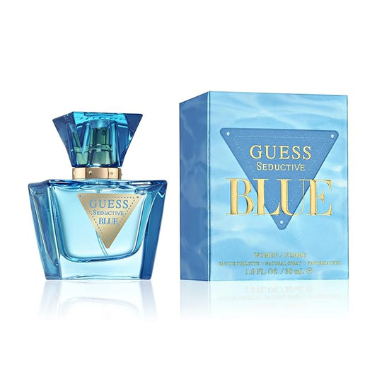 Guess Seductive Blue Women/Femme Eau de Toilette Perfume Spray For Women, 1.0 Fl. Oz.