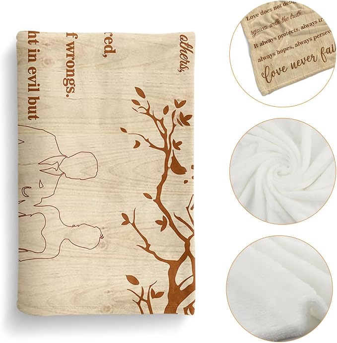 Wedding Gifts for Couples, Bridal Shower Gifts for Bride to Be Soft Blanket | Anniversary Mr and Mrs Gifts, Wedding Gifts for Newlyweds Wedding Throw Blanket 60*80 Inch (Wood)