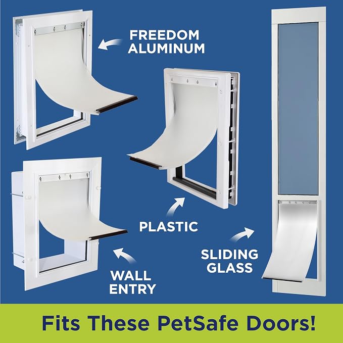 Best Pet Flap Large Replacement Dog Door Non PVC Flap Fits PetSafe PAC11-11039 - Measures 10 1/8" x 16 7/8" Longer Lasting, Most Energy Efficient, Less Shrinkage, BPA Free (Pack of 2)