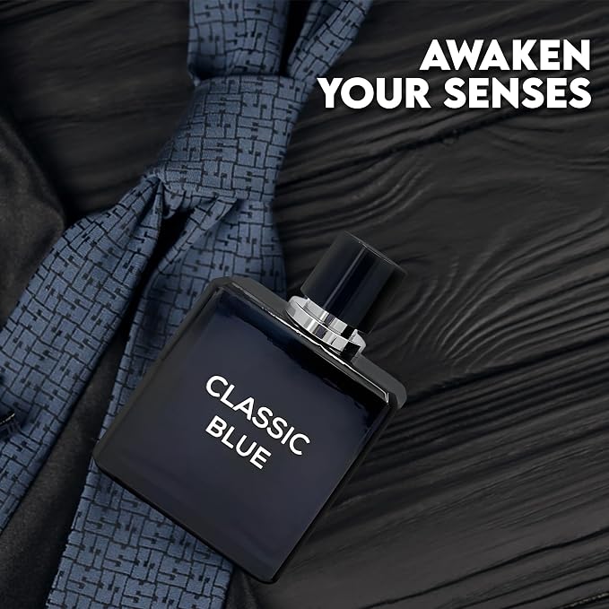 AFLUXE Men's Cologne Classic Blue- Eau De Toilette Spray Perfume Fresh Scent 3.4 Fl Oz Daily Used