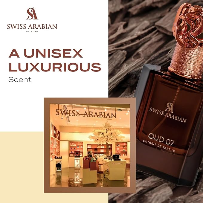 Swiss Arabian Oud 07 - Luxury Products From Dubai - Long Lasting, Addictive Personal EDP Spray Fragrance - Seductive Signature Aroma - 1.7 Oz