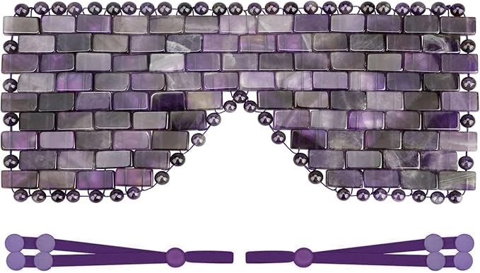 ideayard Crystal Eye Mask, Cooling Sleep Mask 100% Amethyst, Jade Stone Eye Mask for Hot & Cold Anti Aging Therapy, Headache and Migraine Relief