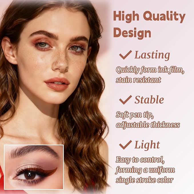 WEU 2-in-1 Freckle Pen and Stamp for Natural Fake Freckles, Waterproof & Stain-resistant Faux Freckles, 2 Pcs (Light Brown and Chestnut)